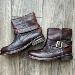 Miz Mooz Jolie Brown Leather Ankle Boots | 8